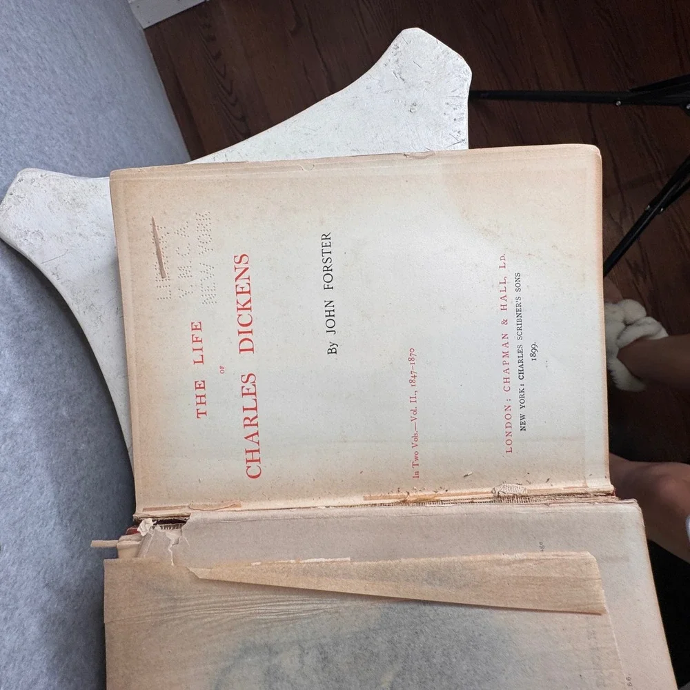 Life of Charles Dickens John Forster 2 Vol Set‎ 1899 Gadshill Chapman Hall